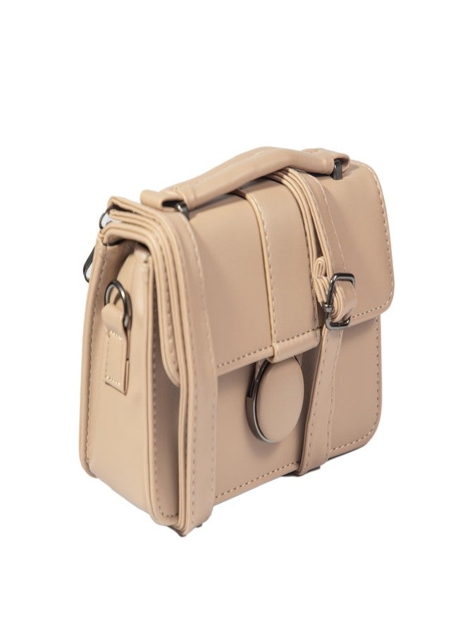 Heartbeat Crossbody Sling Bag for Women | Stylish crossbody sling-bag for girls/women (Apricot) - Image 1
